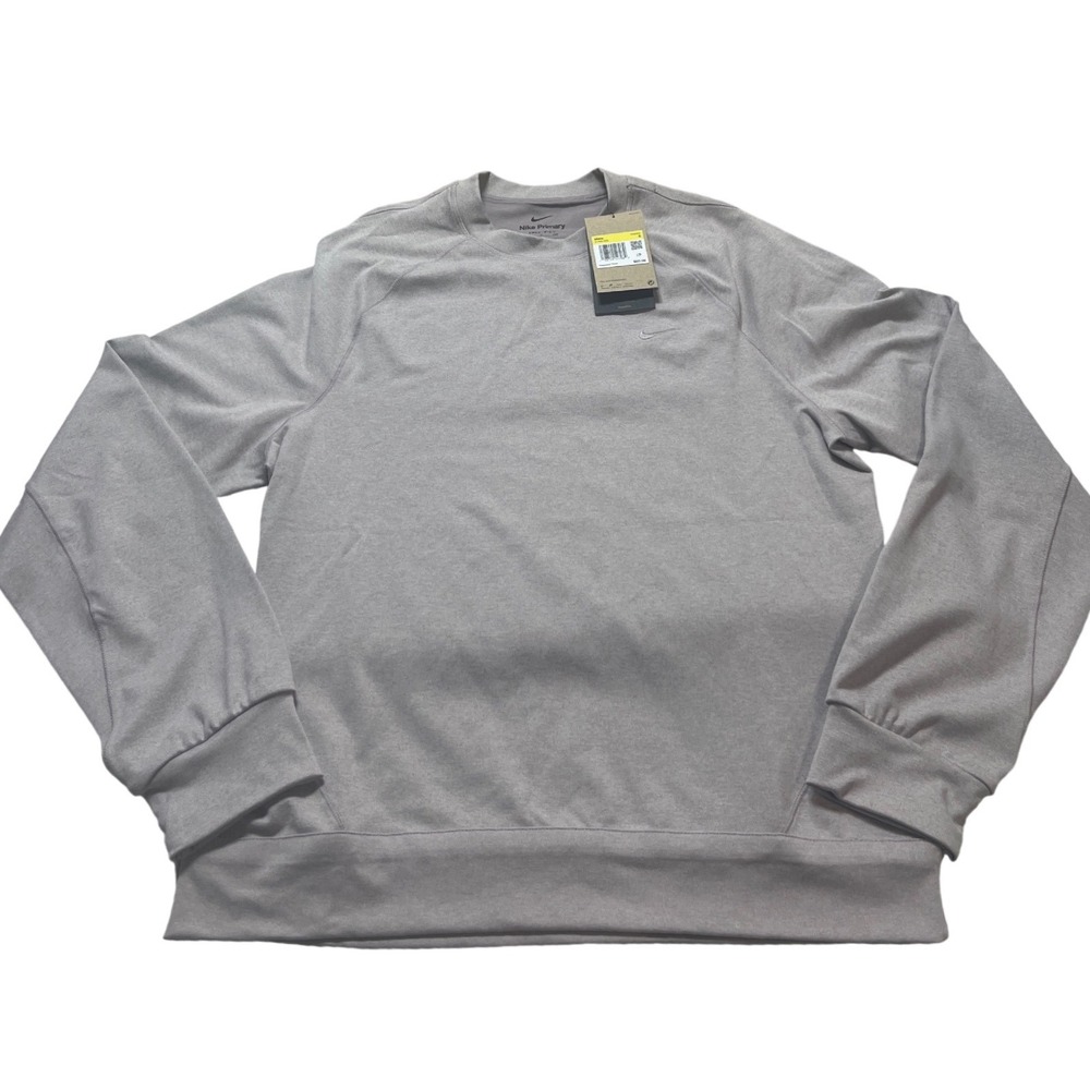 Nike Primary Dri-FIT Training Crewneck Sweatshirt Grey II1302-226 Mens Small NWT
